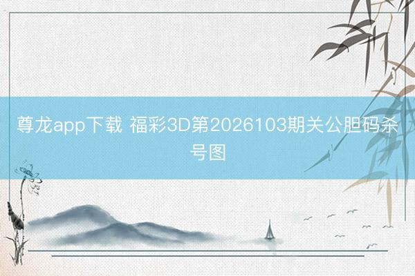 尊龙app下载 福彩3D第2026103期关公胆码杀号图
